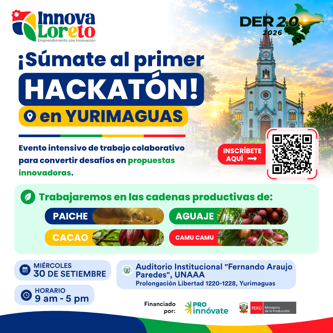 Invitación: Hackatón DER 2.0 Loreto llega a Yurimaguas